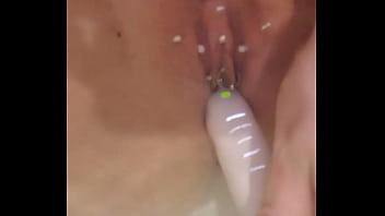 Tight Pierced Pussy Fucking Toothbrush