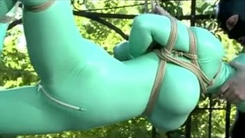 Latex catsuit bondage fucked outside - myfuckingwebcam.com