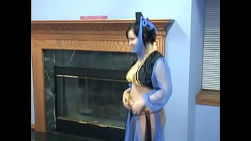 Chick in genie costume rams dildo in pussy
