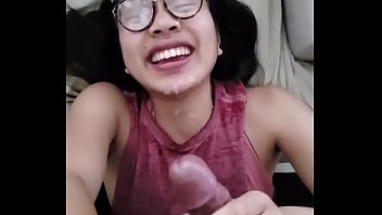 Cute amateur asian teen huge facial