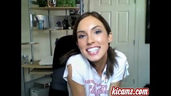 Near perfect gorgeous girl fucks herself on her webcam!