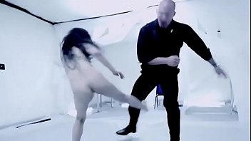 Naked woman fighting man cmnf