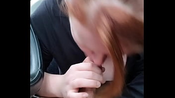 Car blowjob the red head throat queen